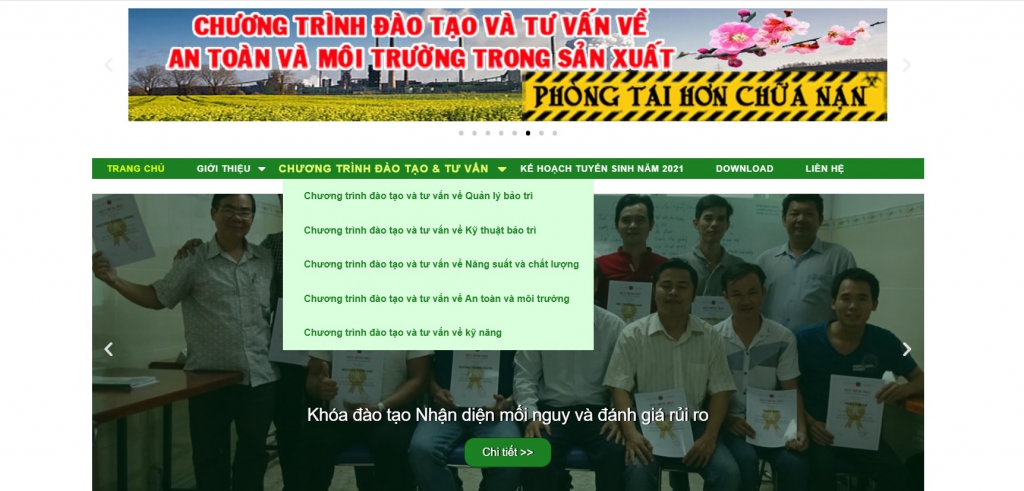 Đào tạo và tư vấn về tăng năng suất, chất lượng, bảo trì thiết bị, an toàn và môi trường cho doanh nghiệp.